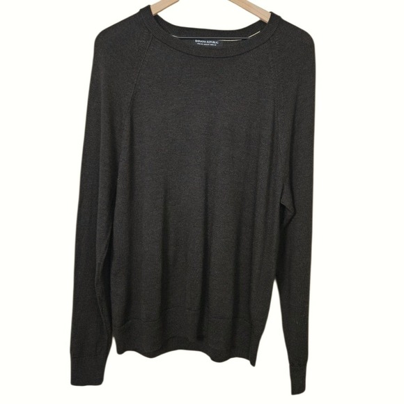 Banana Republic Other - Banana Republic Baruffa Italian Cento Merino Wool Sweater Men L Heathland Brown